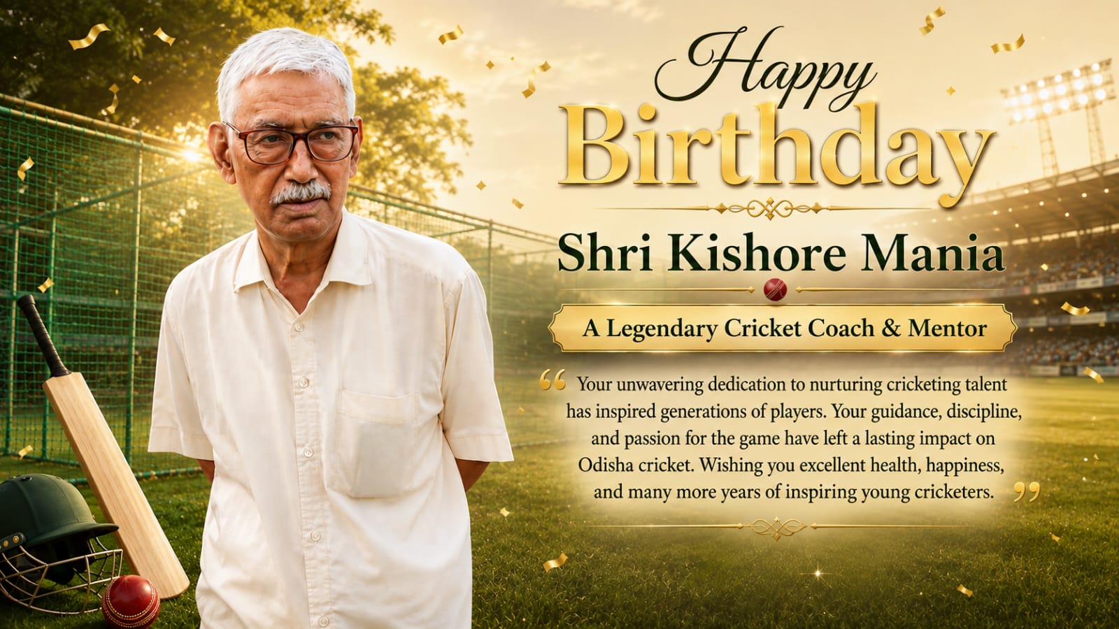 Happy Birthday Kishore Sir - Pragati Sporting Head Coach