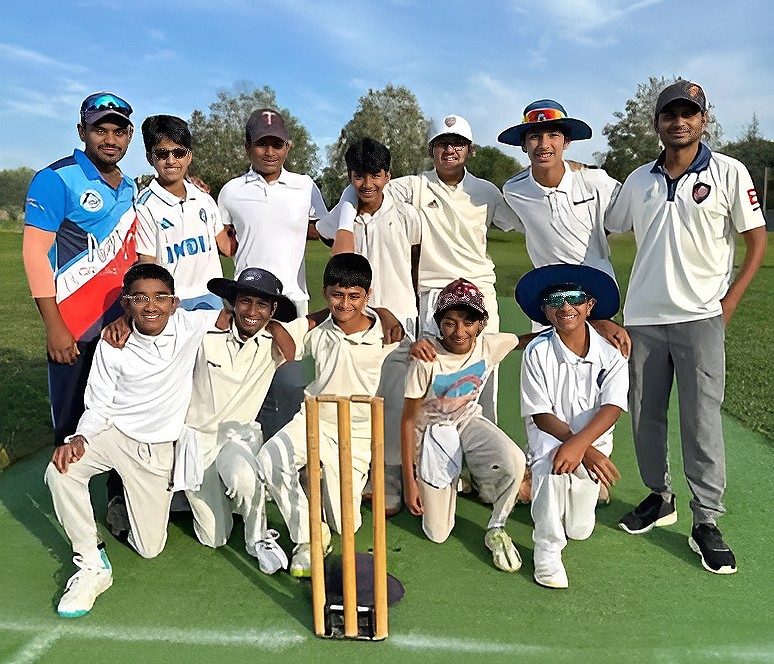 Pragati Sporting Cricket Club - Core Squad trainees in squad uniform